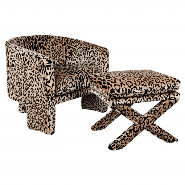 Kylie Occasional Chair - Leopard Chenille