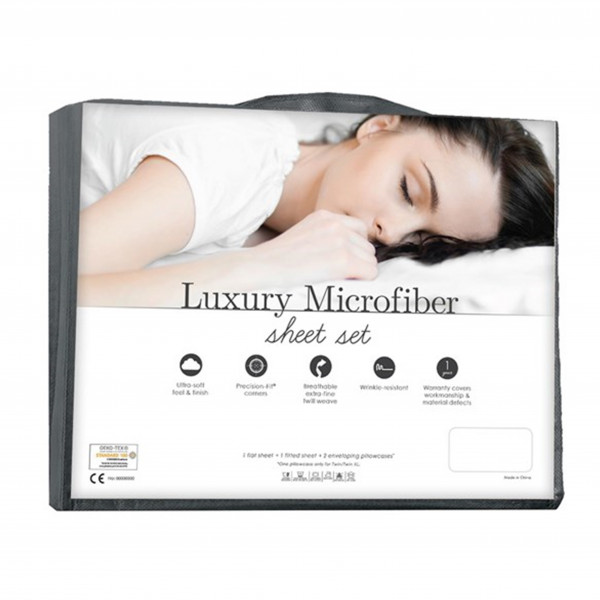 Luxury Microfiber Ivory King Sheet Set